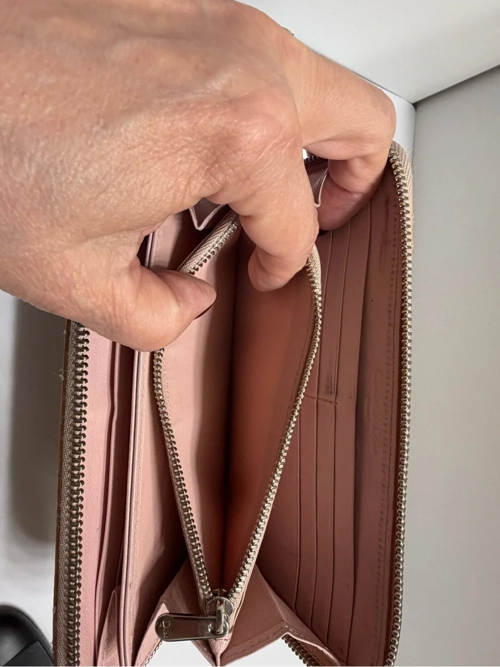 Dior Patent Cannage Lady Dior Continental Zip Wallet In Beige- COBLER SPECIAL 🌸